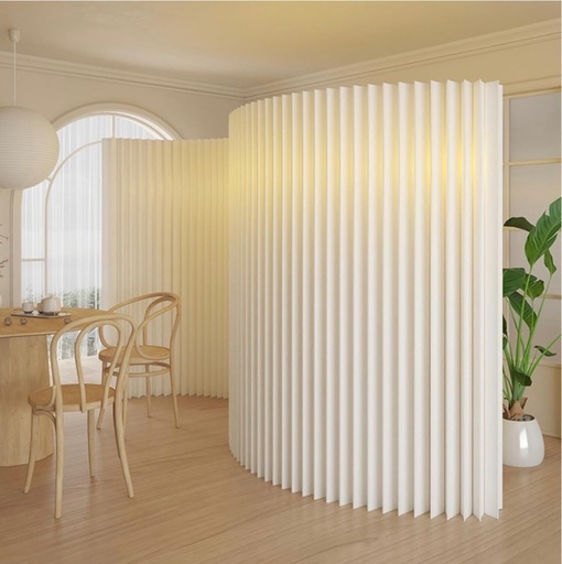 【未使用】間仕切り パーテーション発光区切りおしゃれ紙製 折りたたみ式長さ調整可能 立ペーパーウォール 組み立て不要