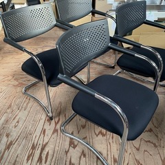 C(7777) 直接お引き取り限定！ オフィスチェア 4脚セット オフィス家具 椅子 会議用 業務用 中古 大阪の画像