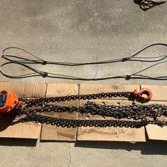 【象印】チェーンブロック１t　Cー２１　中古　（ワイヤー２本おまけ）の画像