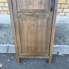 アンティーク調　木製　ミラー　鏡　扉の画像