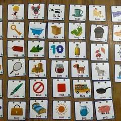 木製 CVC単語スペリング＆算数・足し算ゲーム：サイトワード・算数フラッシュカード付き。モンテッソーリ 知育玩具 幼児・幼稚園向け 家庭学習教材 (対象年齢 3〜6歳)の画像