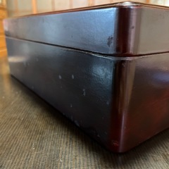 鎌倉彫の文箱 大きめサイズ 花柄 硯箱 手紙入れ 書類入れの画像