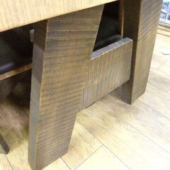 6人掛け 大型ダイニングテーブルセット 回転イス6脚 テーブル 200cm×90cm 中古 札幌市厚別区 厚別店の画像