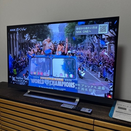 【超美品】東芝　REGZA 49v型タイムシフト搭載4K液晶過去6番組録画可能