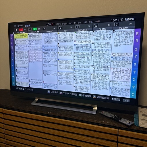 【超美品】東芝　REGZA 49v型タイムシフト搭載4K液晶過去6番組録画可能