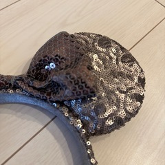  ミニー 耳 スパンコール シルバー の画像