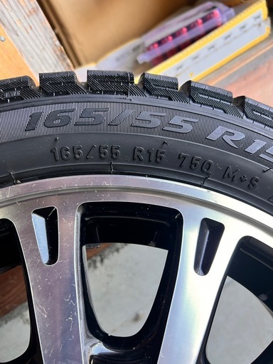 N-BOX純正ホイール　バリ山スタッドレス