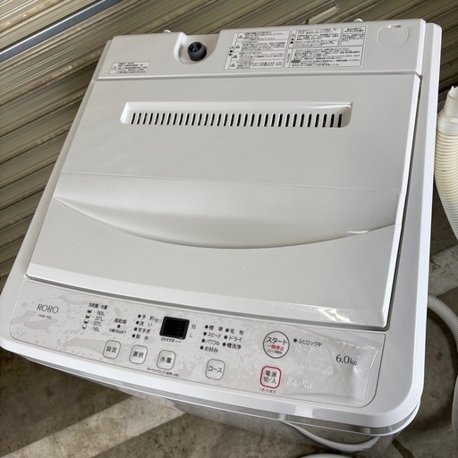 RORO 全自動洗濯機  YWM-T60L 6.0kg 2023年製　①