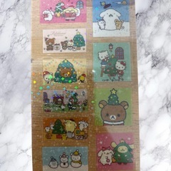 サンリオ、リラックマ、いらすとや、クリスマスキャラクターシール 4枚セット④の画像