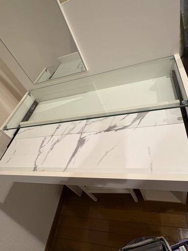 良い LOWYA ドレッサー ホワイトマーブル イス付き Amazon | LOWYA