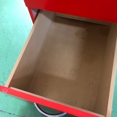 【ドリーム川西店御来店限定】☆ジモティー見たよ♪割引☆  3段デスクワゴン RED クリーニング済み 【2125560000046557】の画像