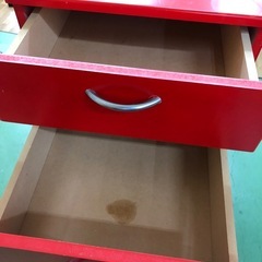 【ドリーム川西店御来店限定】☆ジモティー見たよ♪割引☆  3段デスクワゴン RED クリーニング済み 【2125560000046557】の画像