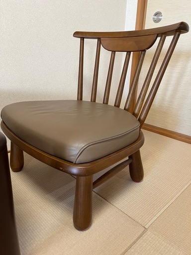 和室に最適！座卓＆和風座椅子 2脚セット