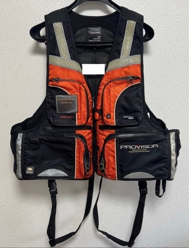 ダイワ PROVISOR フィッシング用 ライフジャケット 黒×オレンジ
