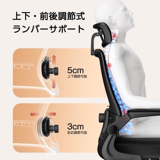 【✨新品✨】オフィスチェア デスクチェア アームレスト ヘッドレスト 通気性メッシュ