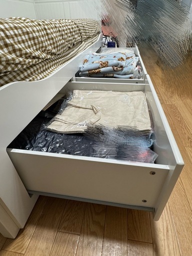 【値下げ】IKEA HEMNES引き出し3つマットレス付き