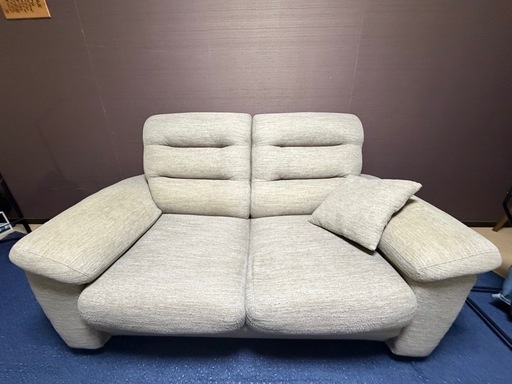 ニトリ 3人掛けソファ (Nポケット BS12 H-HI AQ-MGY)、ハイタイプ、かため
