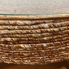 ヴィンテージ　ガラスローテーブルの画像