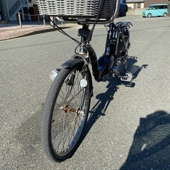 パナソニック子供2人乗り前カゴ付き (桜) 福岡の電動アシスト自転車の 