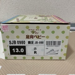 足育ベビー 靴 瞬足 いないいないばあっ！ わんわん うーたん 13.0cm 赤の画像