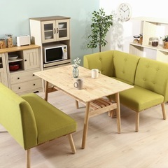 ソファーダイニングにも◎ ダイニングテーブルチェア 5点セットの画像