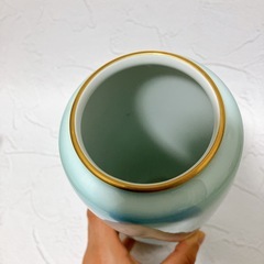 深川製磁 花瓶 色絵彩磁の画像