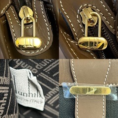 ダンヒルdunhillクラッチバッグ クラッチバック セカンドバッグ セカンドバック ドキュメントケース バッグインバッグ カバン かばん 書類鞄イタリア製 メイドインイタリア made in italybrown ブラウン茶色 black ブラック黒色の画像