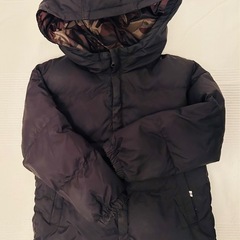 GLOBAL WORK　リバーシブル　ダウン ジャケット　迷彩　カモフラ　黒の画像