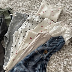 子ども秋冬服２７着　女の子　70.80サイズの画像