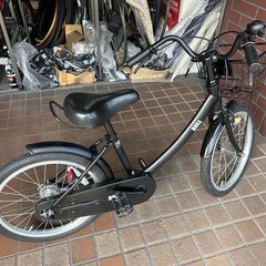 18インチ　かご付きキッズバイク　ブラックの画像