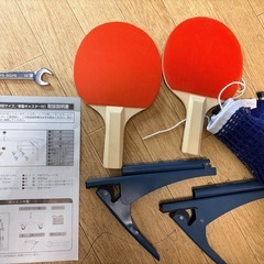 【美品】アルペン　国際規格サイズ 卓球台（キャスター付き・ネット/ラケット付） 配送可の画像