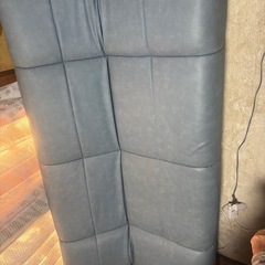 革張り　ソファーベッド　引出し付の画像