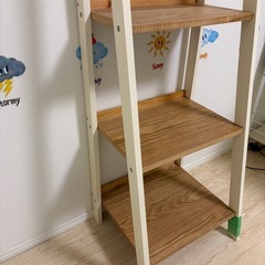 木製 ラダーシェルフ／棚の画像