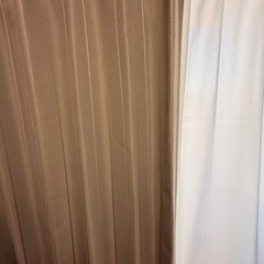 カーテン&レース　4枚セット　ライトグレー　　の画像