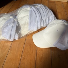 白野球帽子　後部メッシュ　数16個の画像