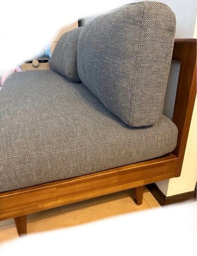 美品　unico　SWELLA ソファ グレー 木製脚 unico