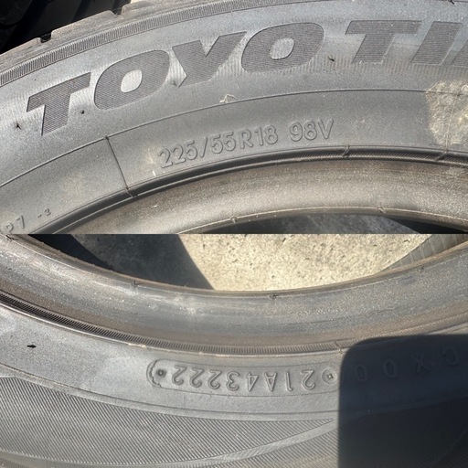 225/55R18 トーヨー　タイヤ　2022年製