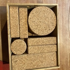 激レア美品❣️コルク 積み木 知育玩具 複数形状セット 16ピース 木箱 職人技の画像