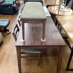 ティ・アイ・アイ ベンチダイニング4点セット SANTANA【トレファク 川越店】の画像