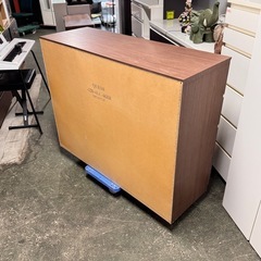 A1706 🌟激安‼️ニトリ　ローチェストミドルブラウン 4段　幅120cm🌟の画像