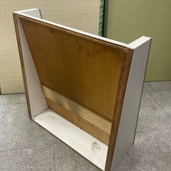 店舗用アクセサリー展示什器（スラットウォール）鏡付き・卓上/フロア両用の画像