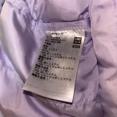 ユニクロ　ダウン　140 紫　キッズの画像