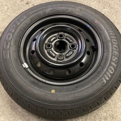 ②スズキ純正スチールホイール夏タイヤ 1本 12インチ ほぼ新品 145/80R12 80/78 LT エブリィバン スペア予備にの画像