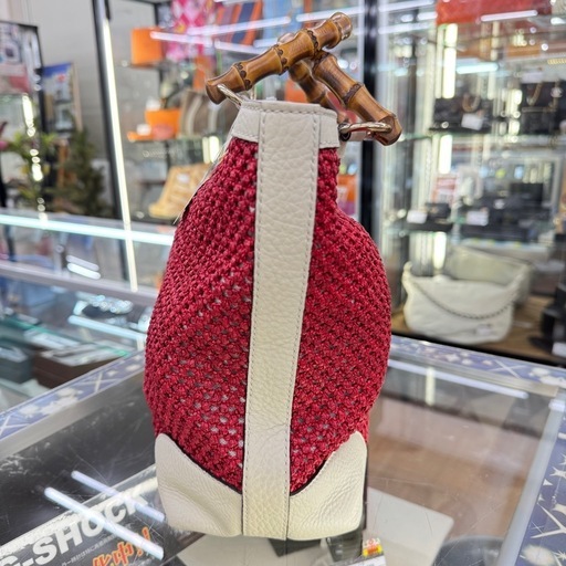 ☆ドリーム荒牧店☆GUCCI グッチ ハンドバッグ レッド　338965