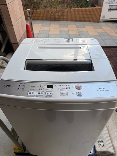 アクア　洗濯機　6kg 美品　2022年購入　