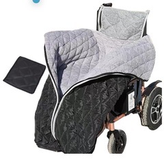 未使用品 車椅子用ブランケット 介護用 裏起毛 の画像