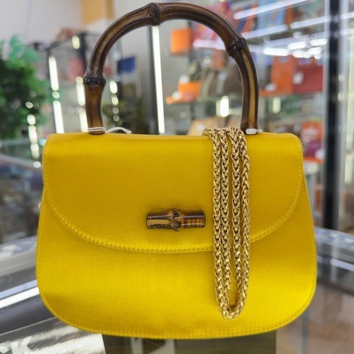 ☆ドリーム荒牧店☆GUCCI グッチ バンブーサテン ショルダーバッグ ゴールド