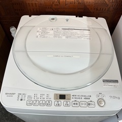 シャープ🧺洗濯機👕7kg、2021年製✨の画像