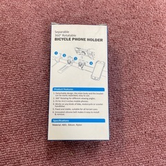 自転車用スマホホルダー 360度回転 黒の画像