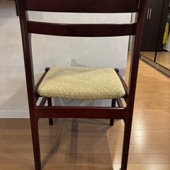 〈座面張替え済〉木製ダイニングチェアの画像